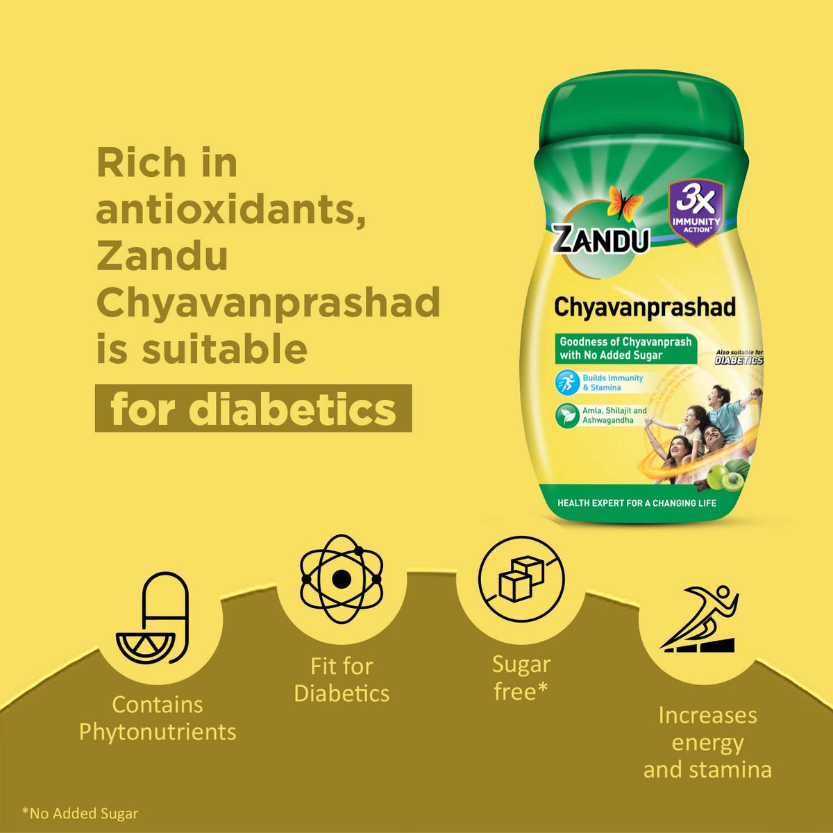 Zandu Chyavanprashad | Sugar Free Chyavanprash for Immunity & Stamina