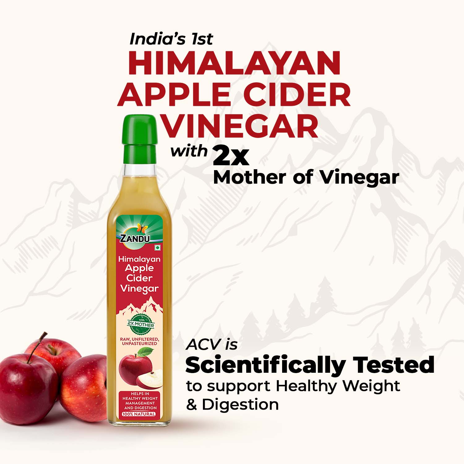 Zandu Himalayan Apple Cider Vinegar (ACV)
