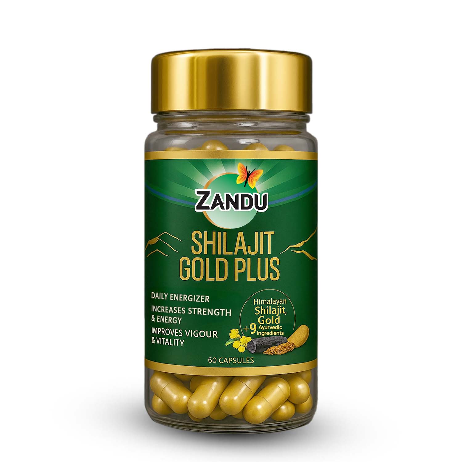 Zandu Sheelajet Gold Plus (60 Caps) + Ashwa Gandha Gold Plus (60 Caps) Combo