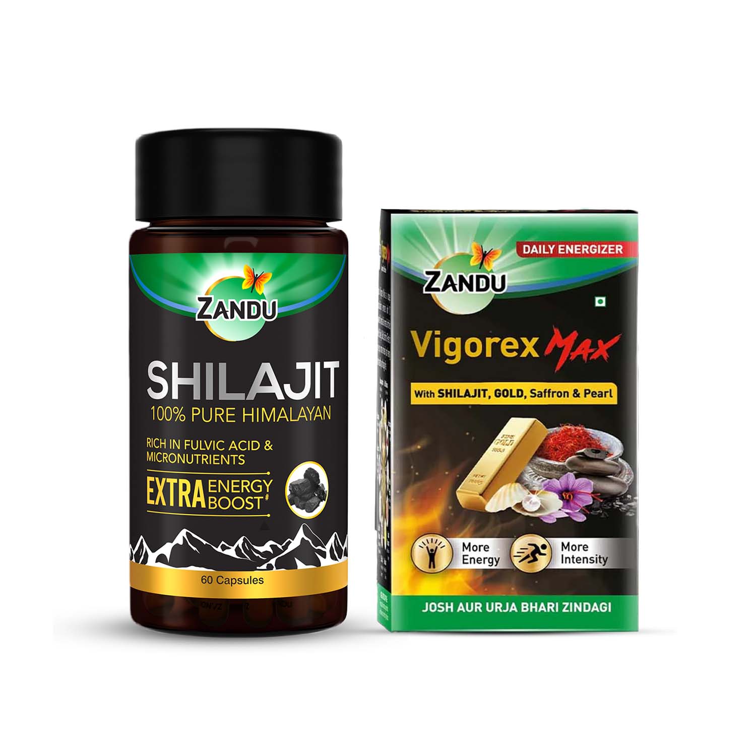 Zandu shilajit and vigorex max