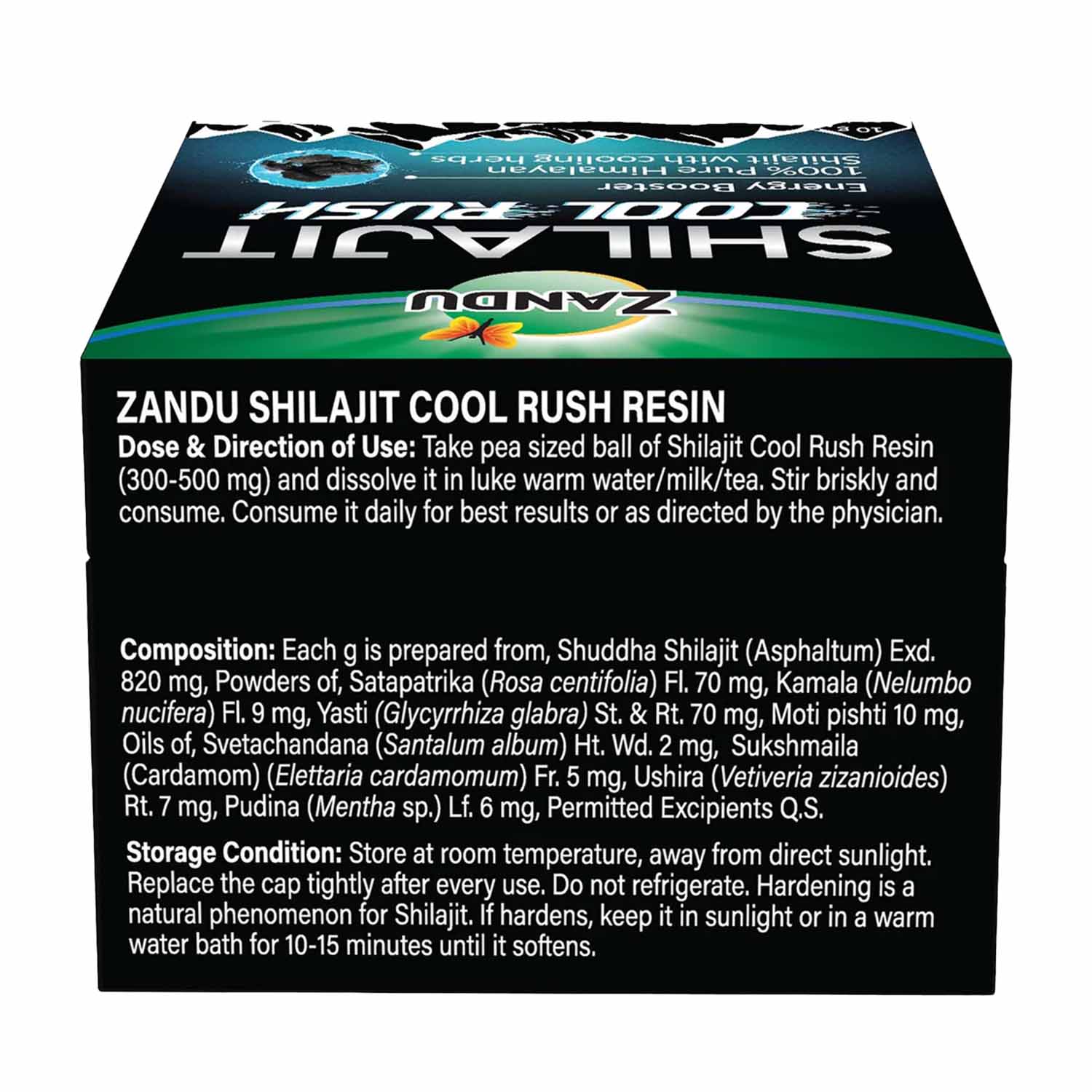 Zandu Shilajit Cool Rush for Hot Weather Workouts
