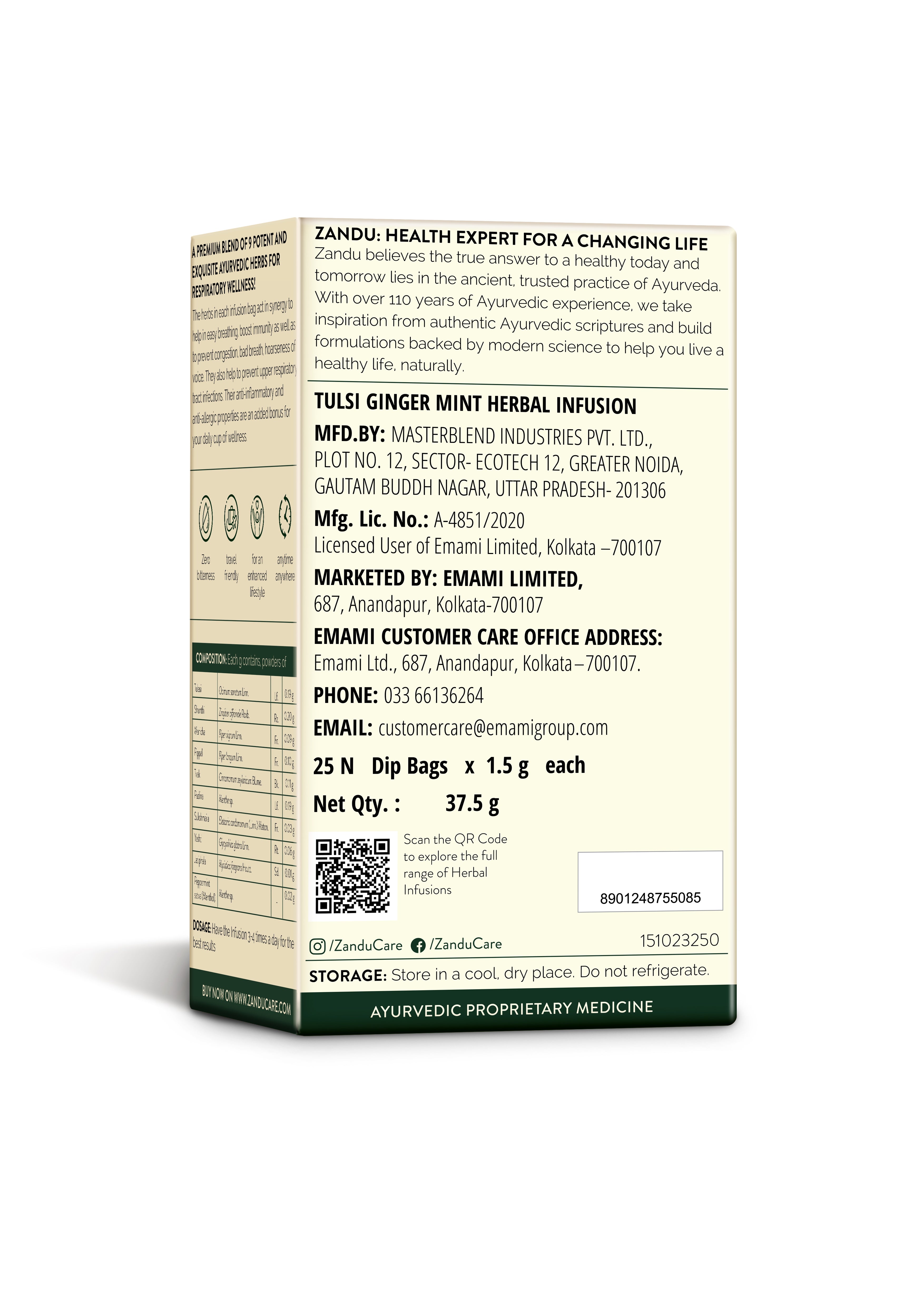Tulsi Ginger Mint Herba Tea Bags