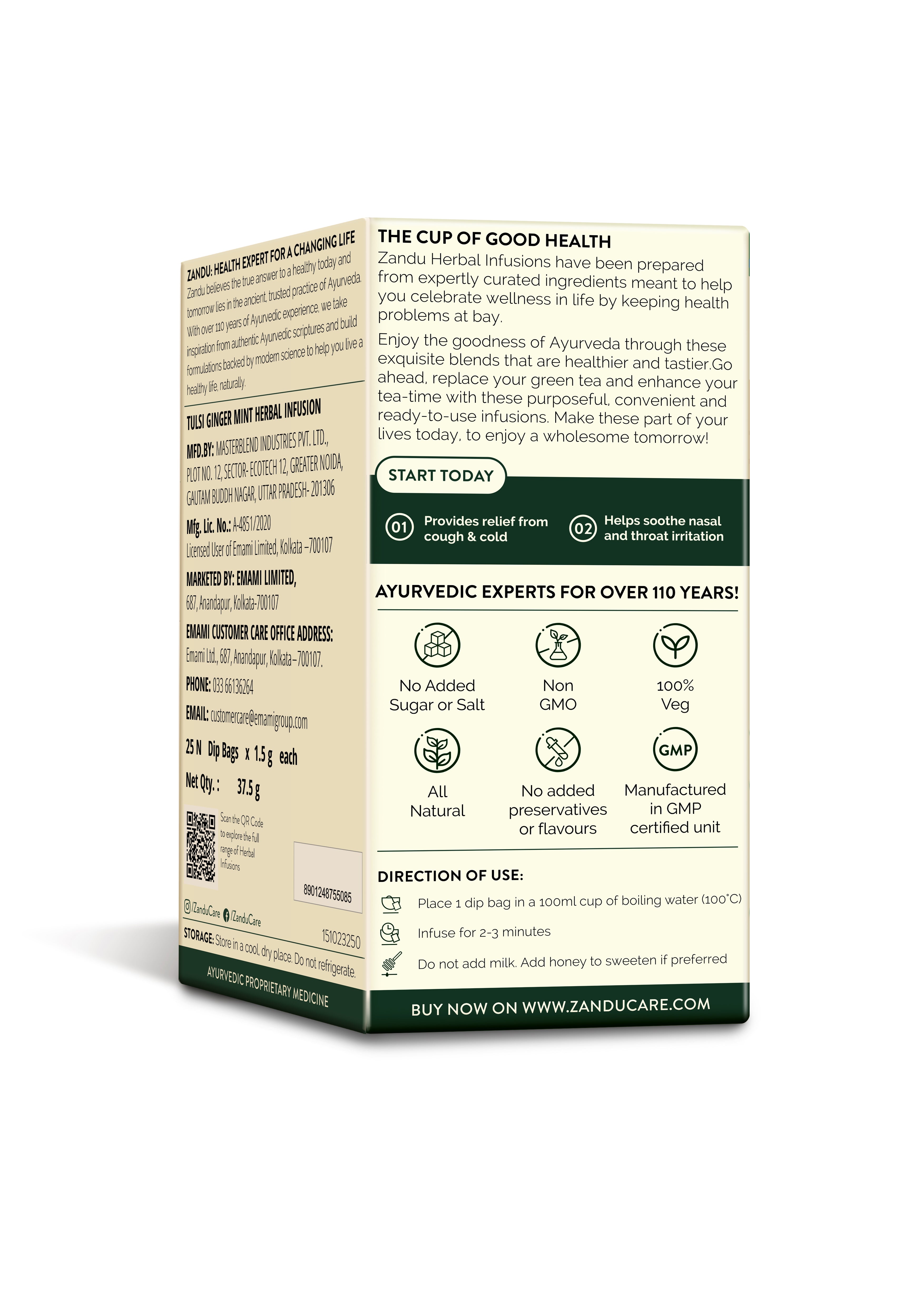 Tulsi Ginger Mint Herba Tea Bags