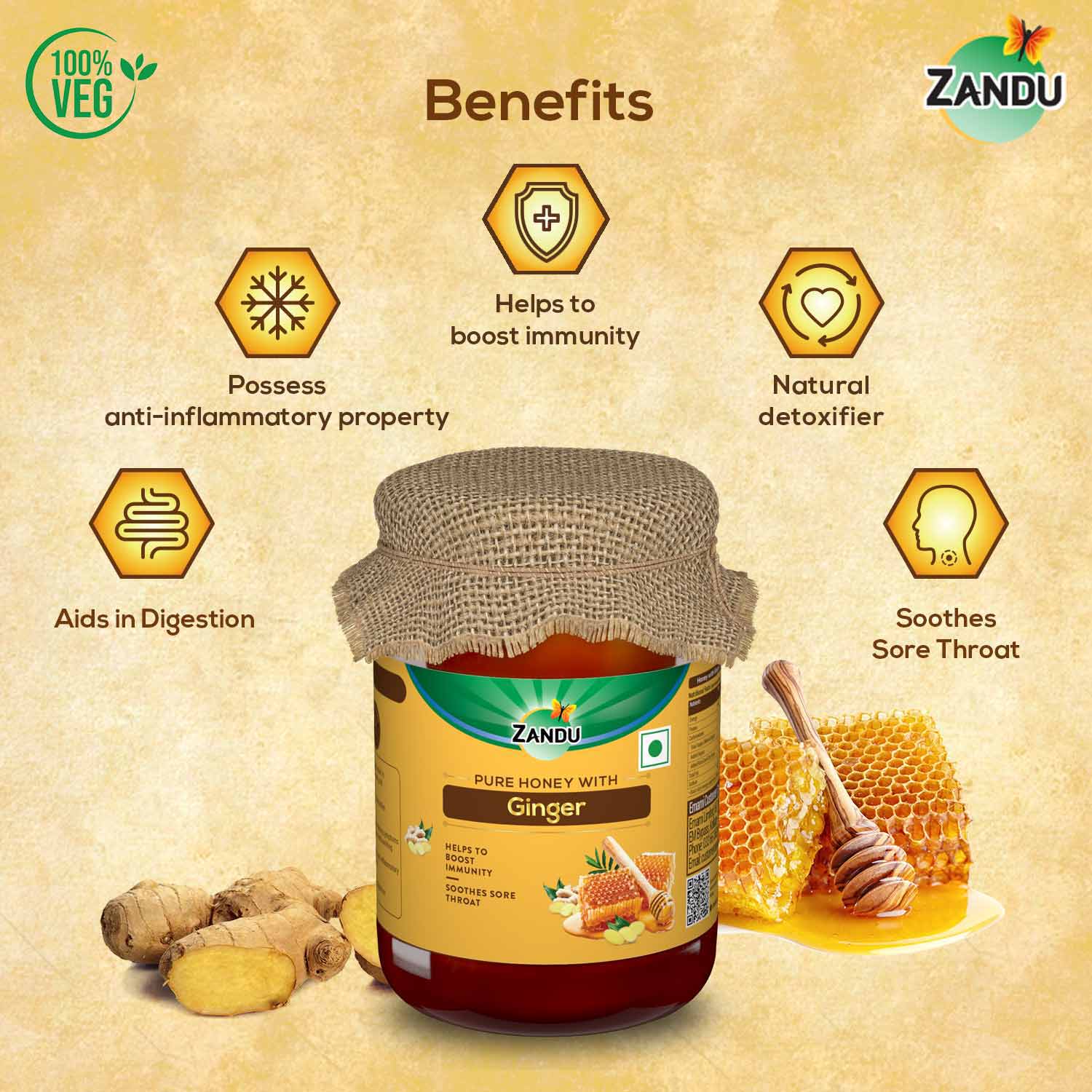 Zandu Ginger Honey