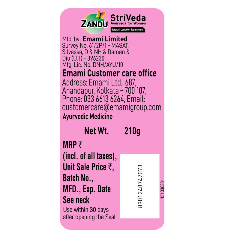StriVeda Satavari Lactation Supplement