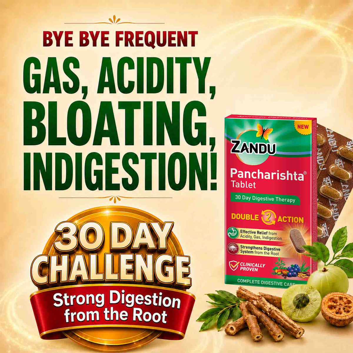 Zandu Pancharishta Tablet | Gas & Acidity Relief