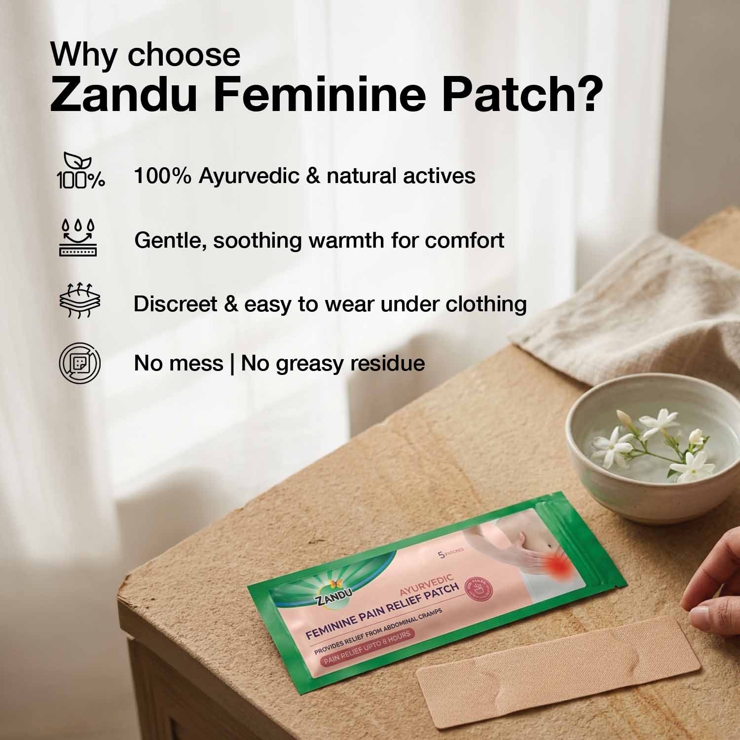 Zandu Pain Relief Patch for Cramps