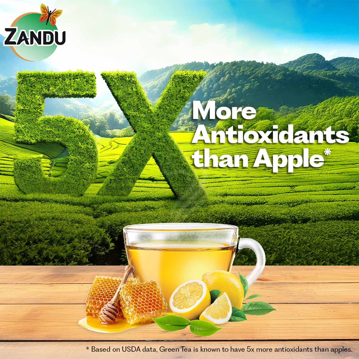 Zandu Lemon Honey Green Tea
