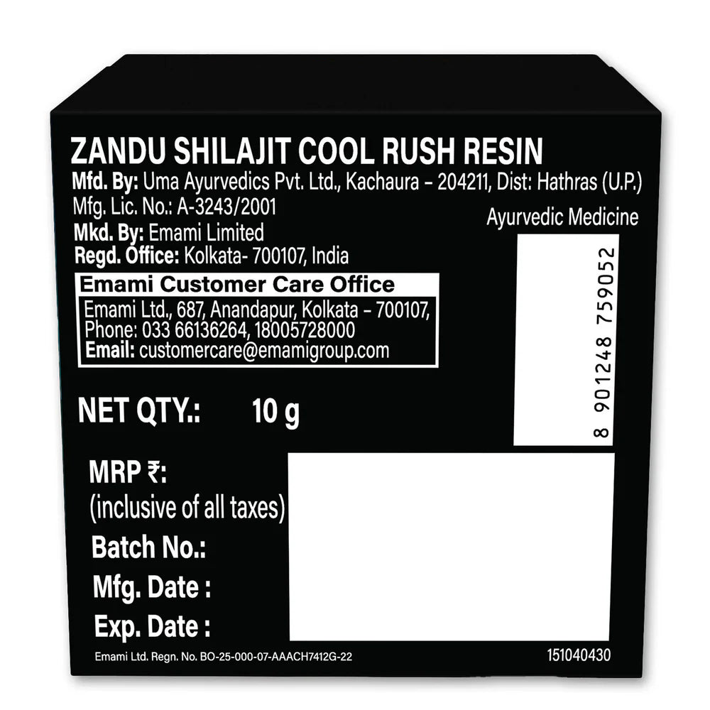 Zandu Shilajit Cool Rush for Hot Weather Workouts