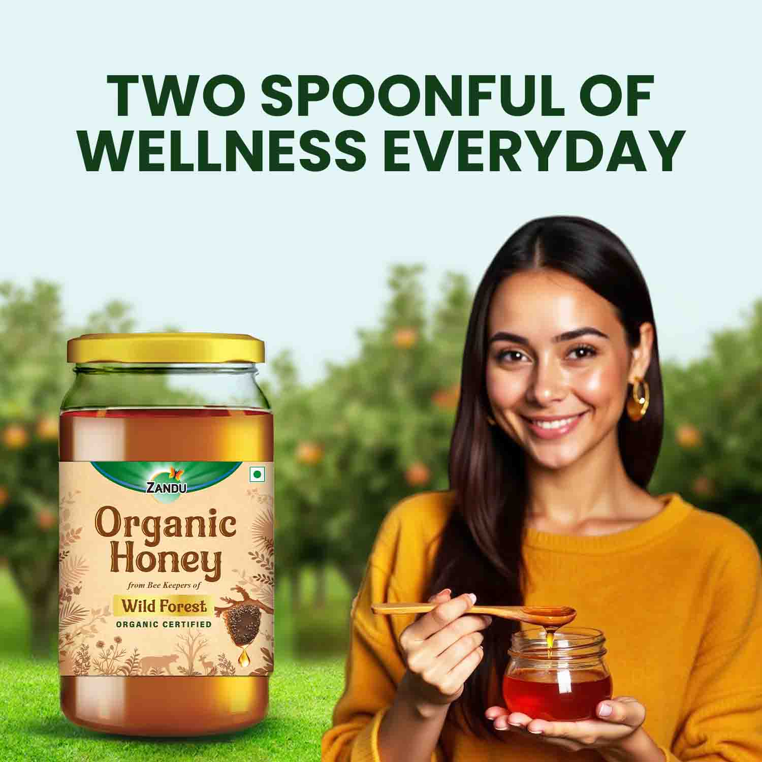 Zandu Organic Honey (Sourced from Wild Forests)