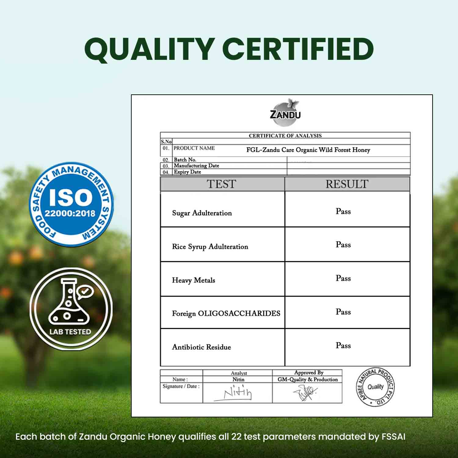 Zandu Organic Honey (Sourced from Wild Forests)