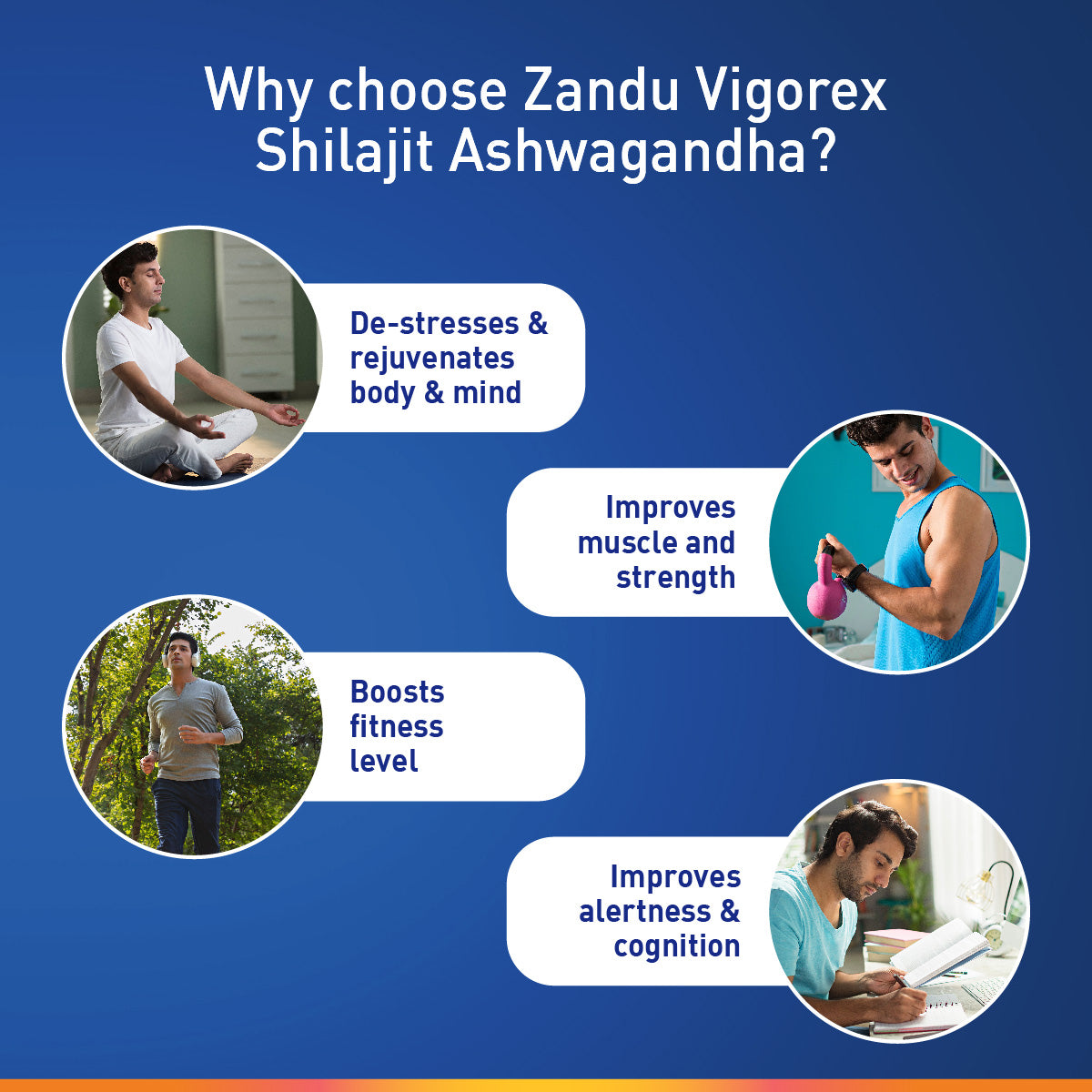 Vigorex Shilajit Ashwagandha Capsules for Strength, Stamina & Vitality (60 Caps)