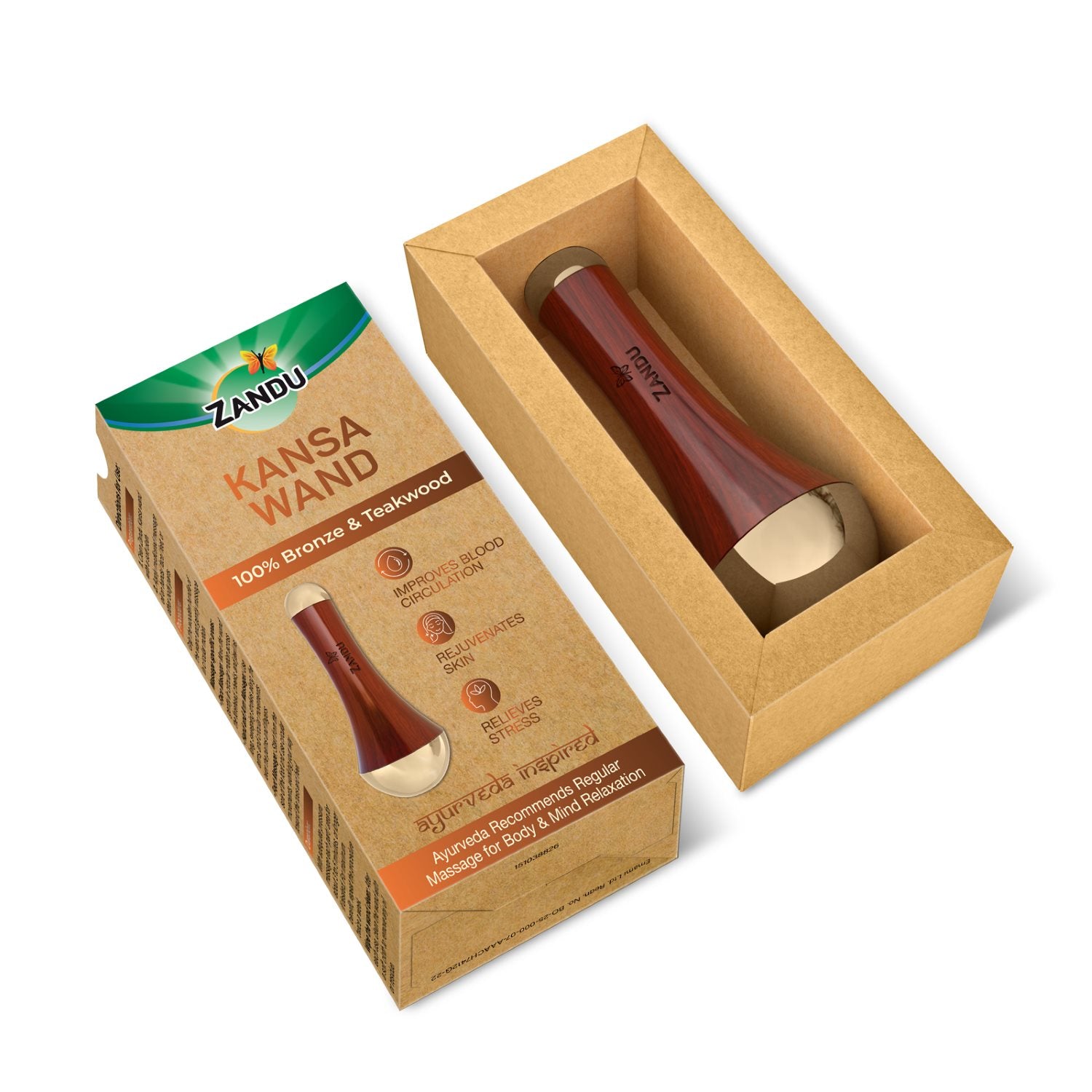 Bronze Kansa Wand - Face Yoga, Foot Massage, Lymphatic Drainage