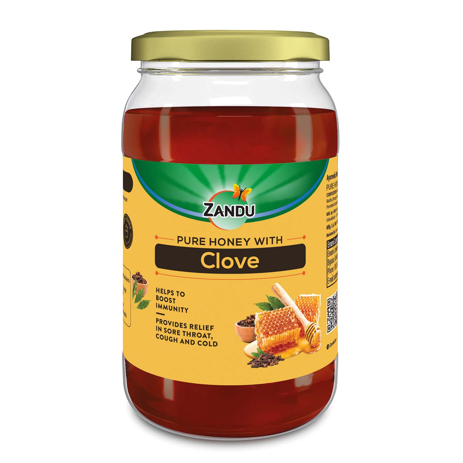 ZANDU Pure Honey with Clove 500gm