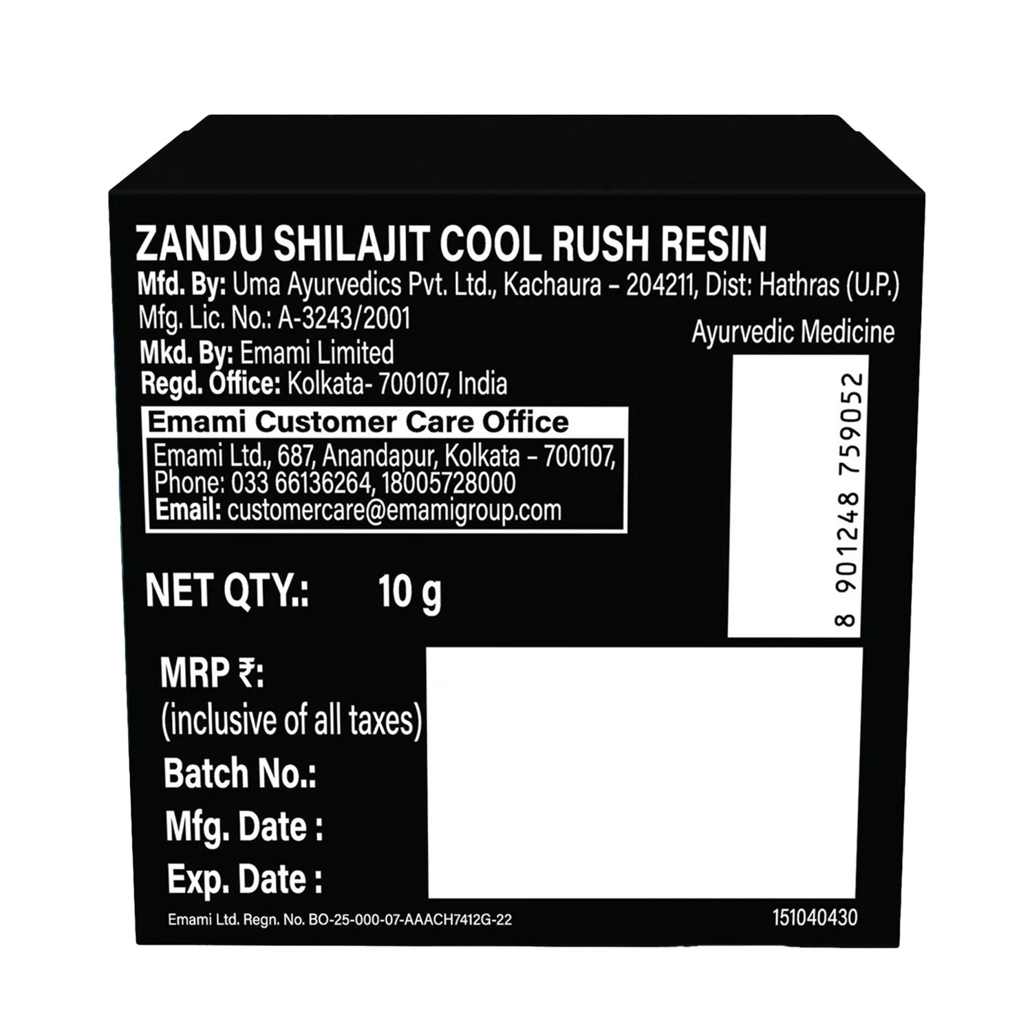 Zandu Shilajit Cool Rush for Hot Weather Workouts