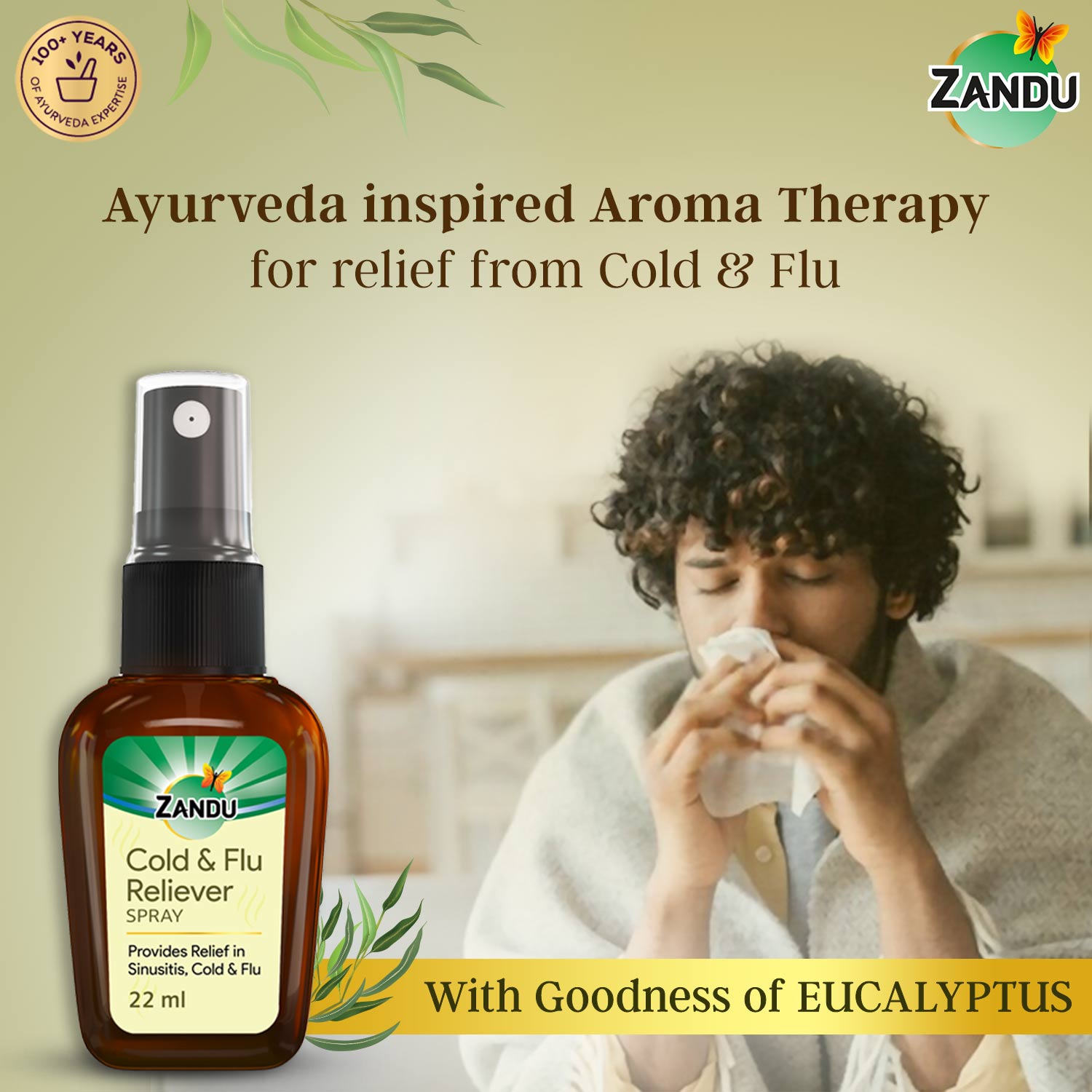Zandu Cold & Flu Nasal Reliever Spray for Cold & flu