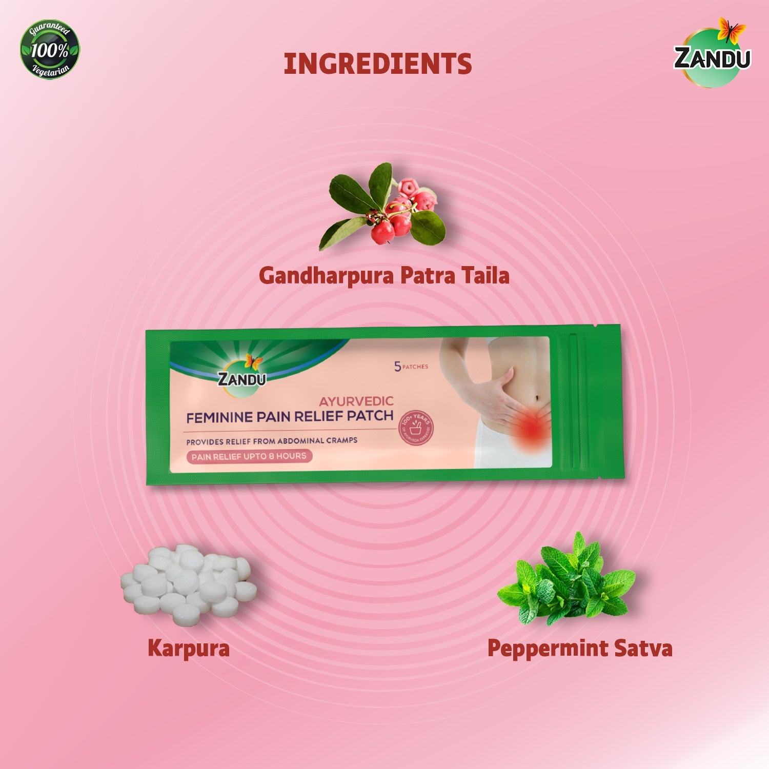 Zandu Pain Relief Patch for Cramps