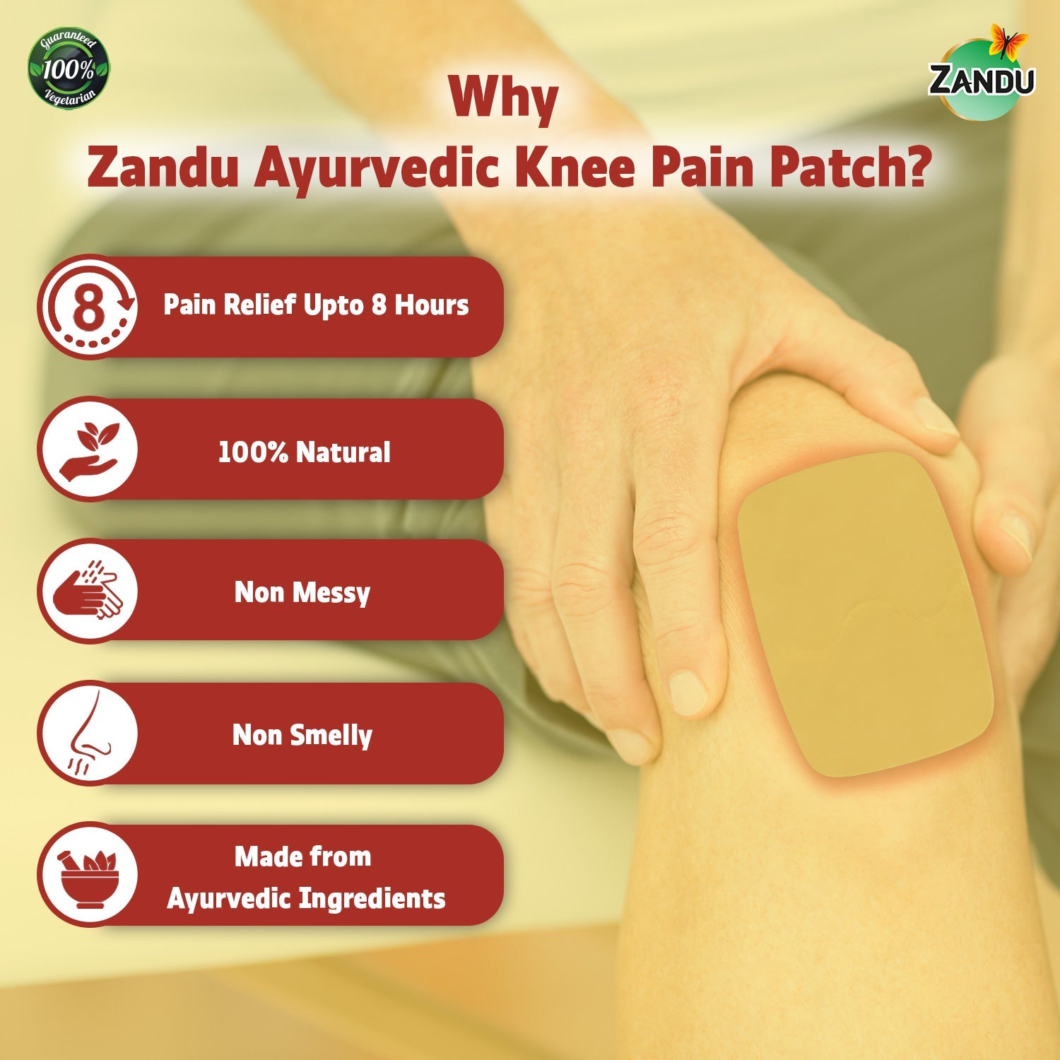 Zandu Knee Pain Relief Patch