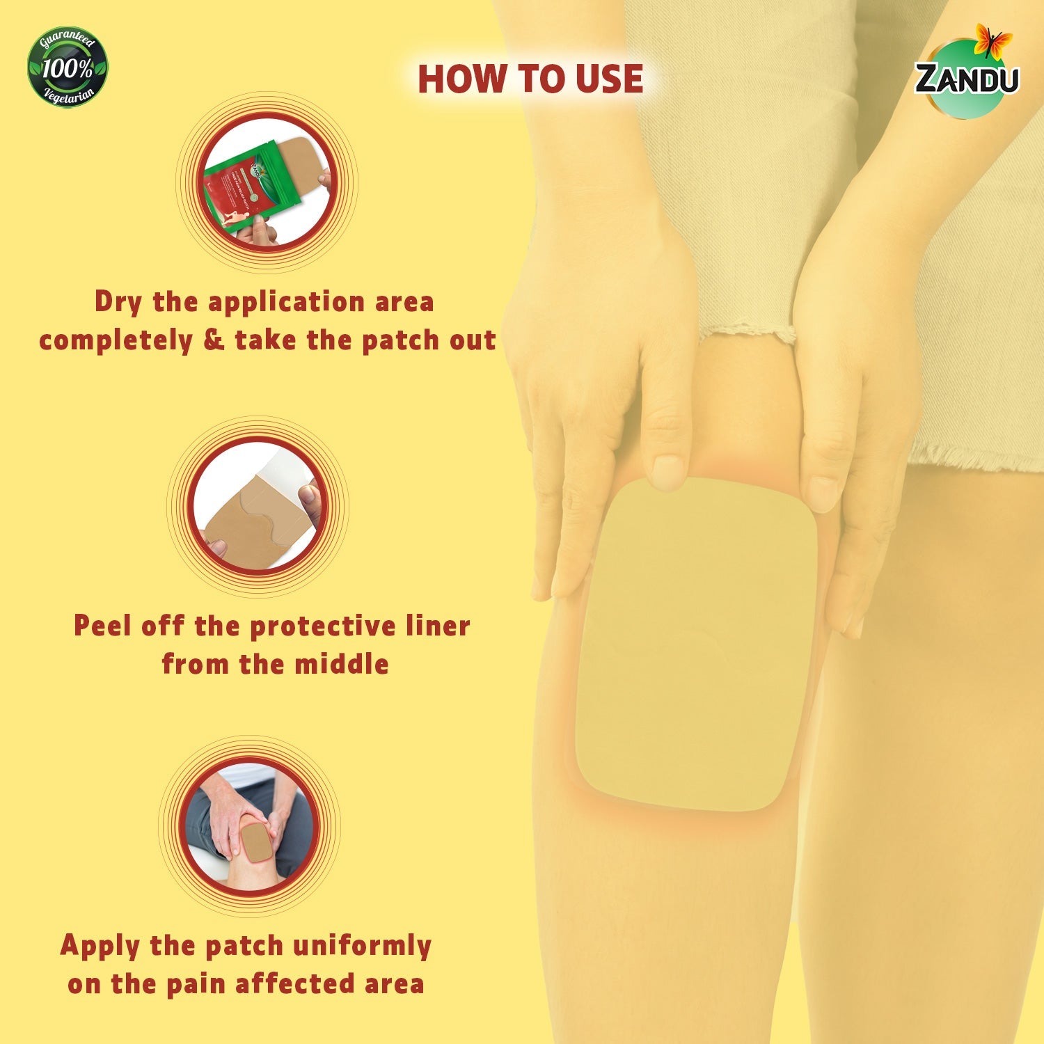 Zandu Knee Pain Relief Patch