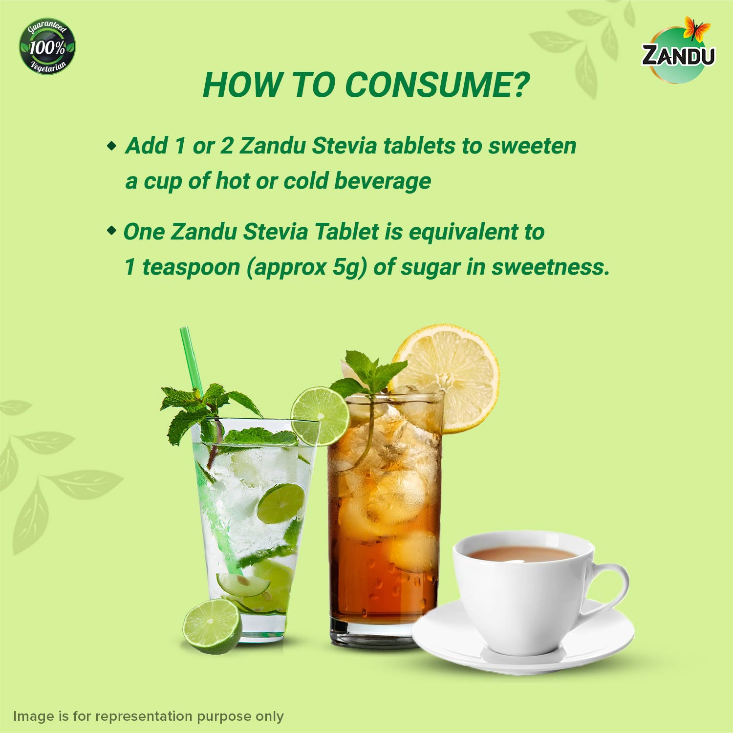 Diabetic-Friendly 0-kcal Sweetener Stevia (Tablets)