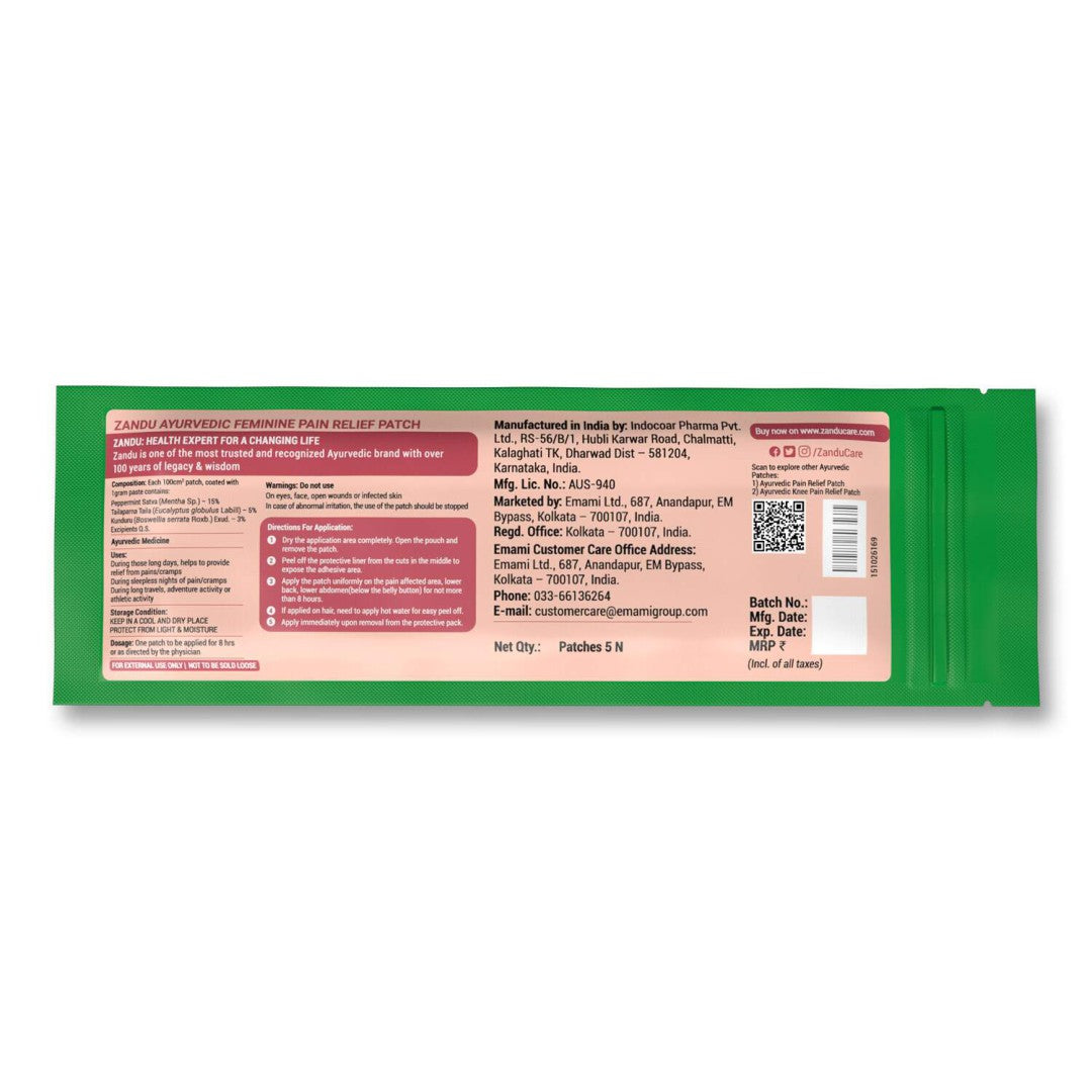 Zandu Pain Relief Patch for Cramps