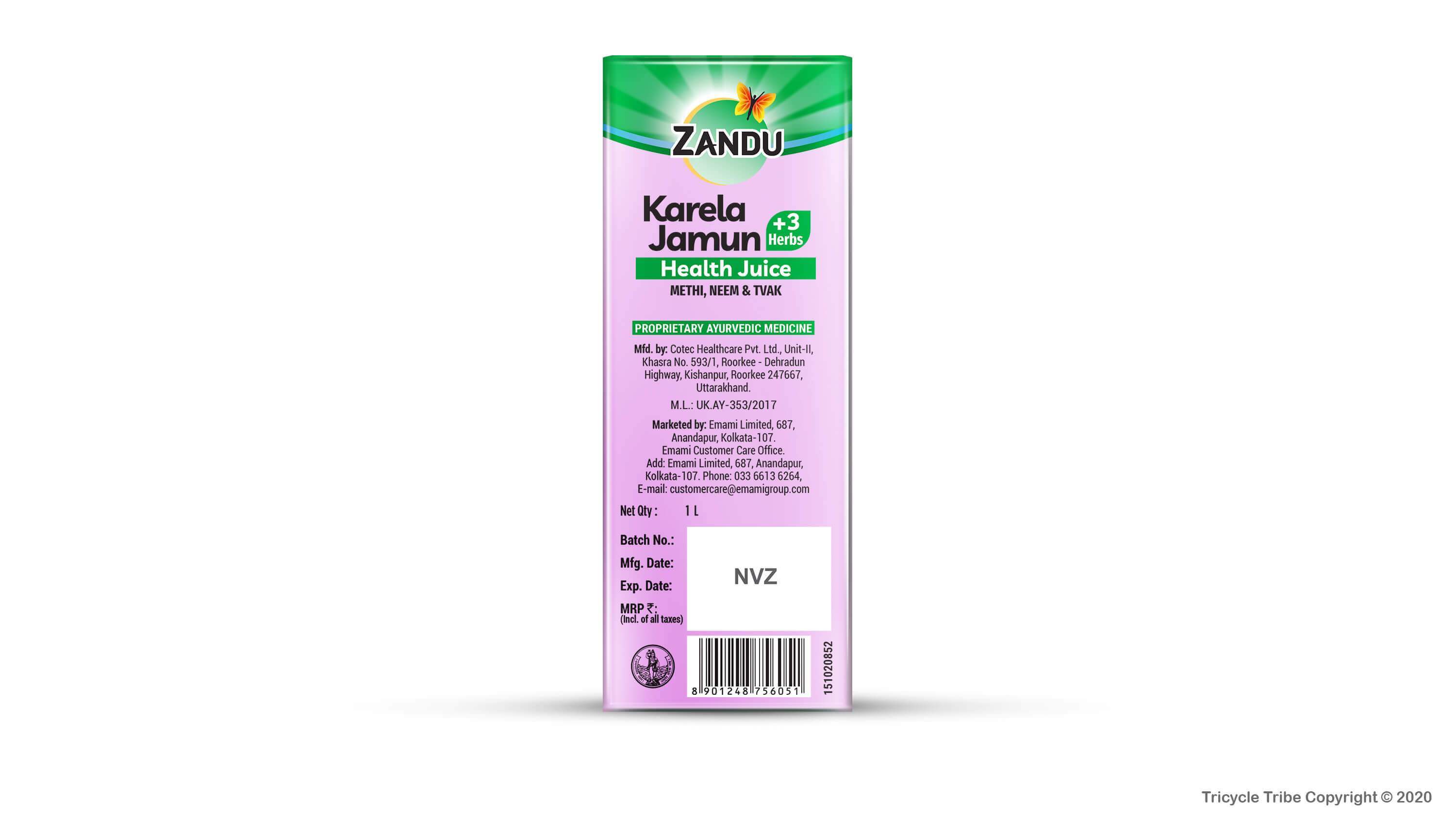Zandu Karela Jamun Juice