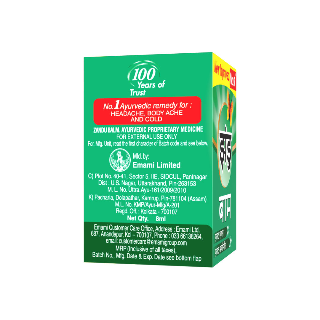 Zandu Balm (8ml) (Pack of 4)